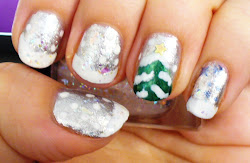 christmas nails nail tree winter snowy holiday sparkly designs holidays different glitter inspiration styles