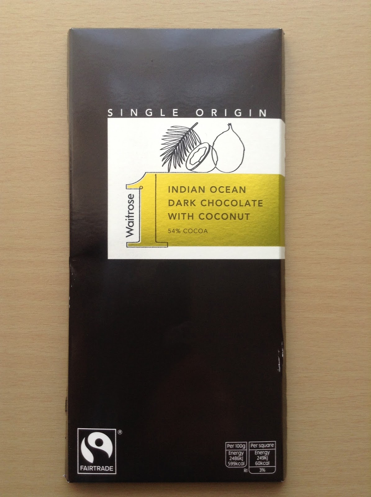 Waitrose 1 Indian Ocean Dark Chocolate with Coconut
