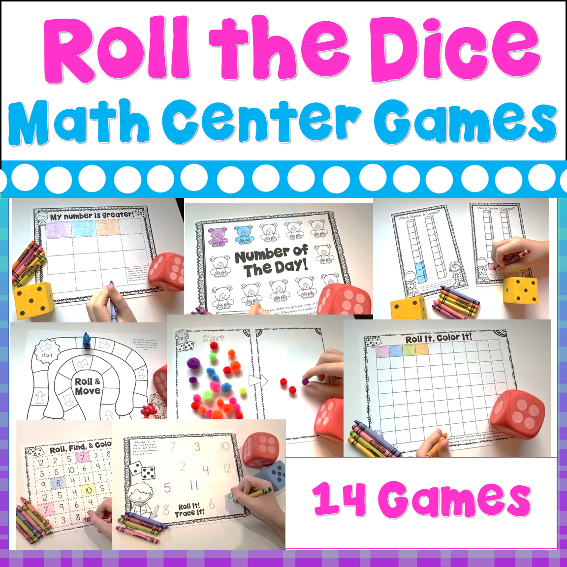 14 Dice Games for Kindergarten Math | Mrs. McGinnis' Little Zizzers