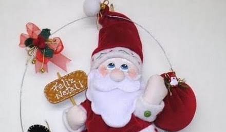 Guirlanda Papai Noel com moldes