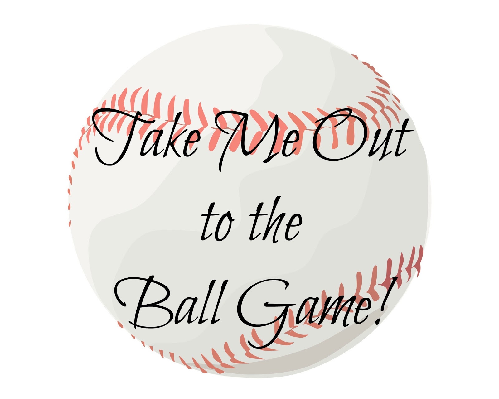 CJO Photo Printable Sports Art 8x10 Take Me Out to the Ball Game