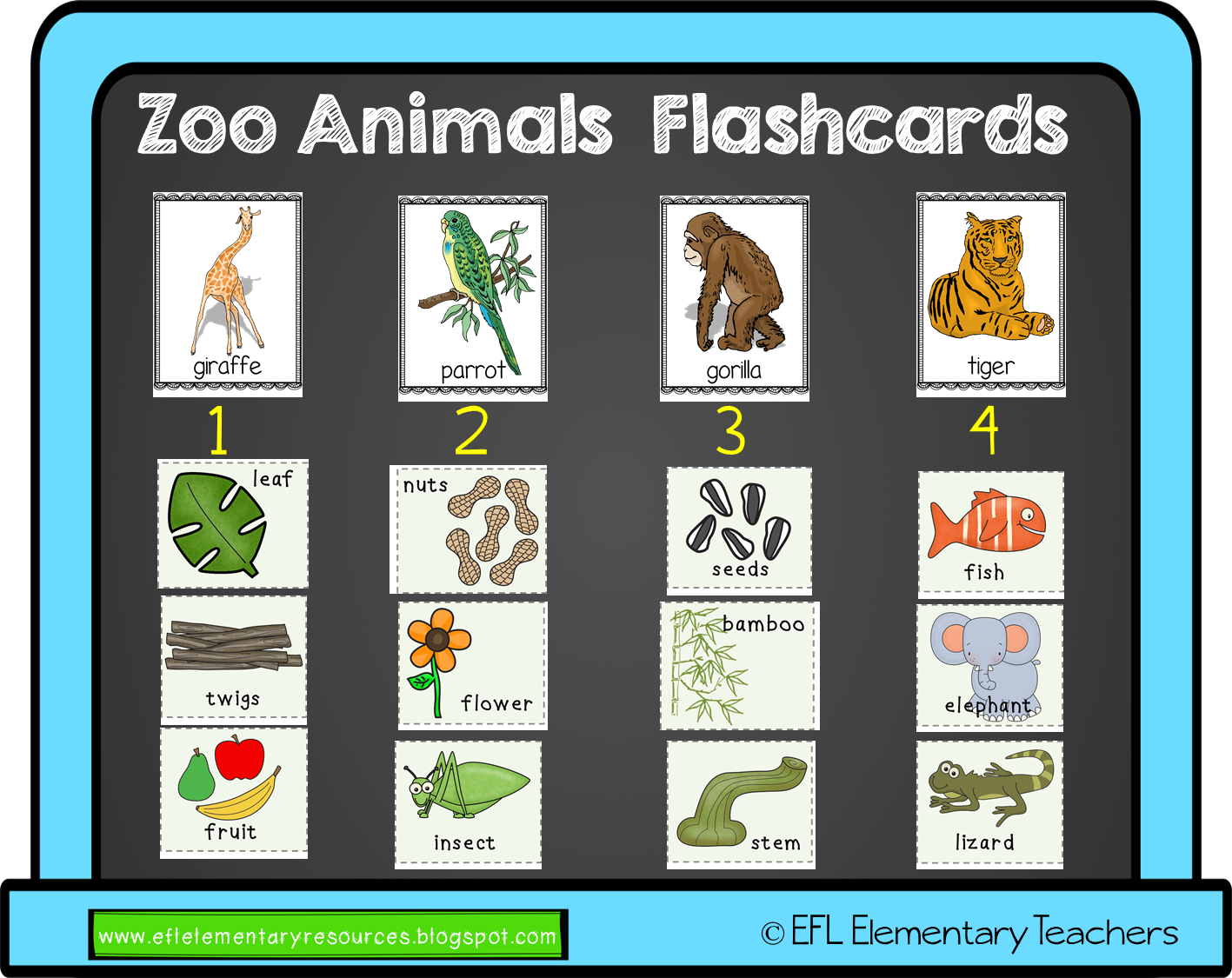 EFL Elementary Teachers: Zoo Animals EAT !