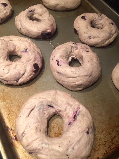 whole wheat blueberry bagels muffin lovin in the oven