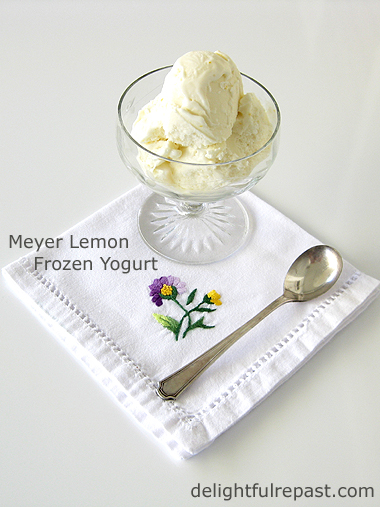 Meyer Lemon Frozen Yogurt / www.delightfulrepast.com