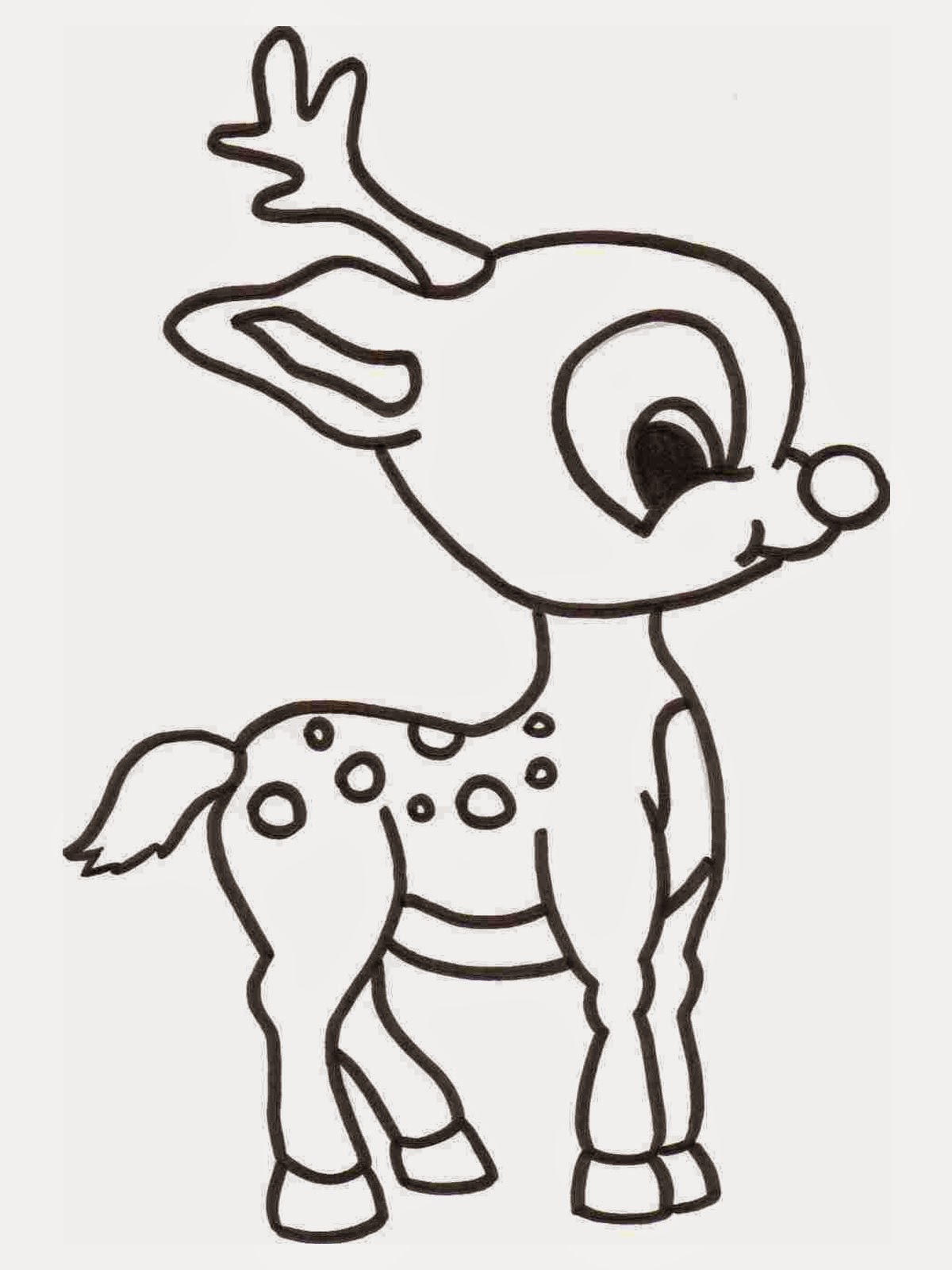 Reindeer Baby Printable Animals Kids Coloring Pages