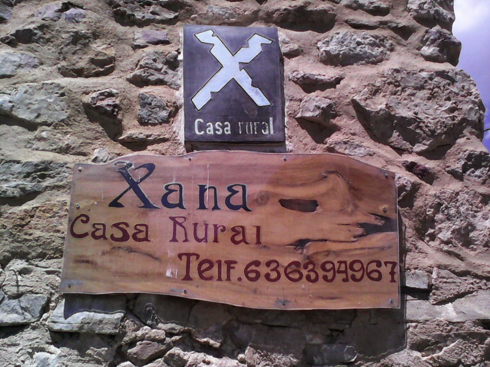 Cartel Xana Casa Rural