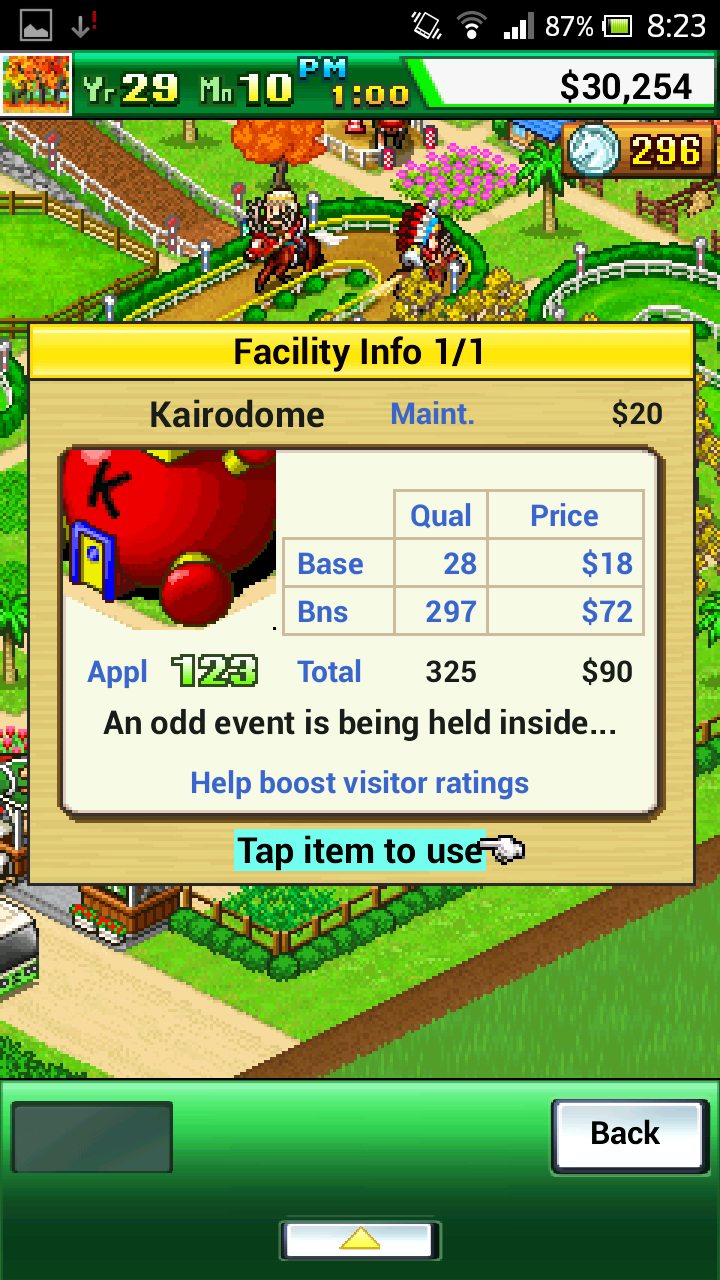 Pocket Stables Kairosoft: Kairodome Información