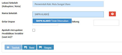 Cara Mengatasi Masalah Sekolah Tidak Ditemukan pada Data Riwayat PUPNS  1