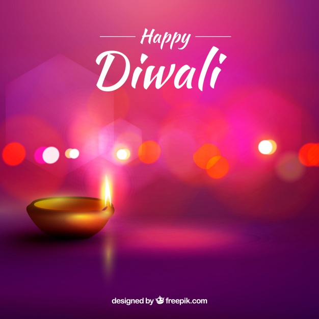 Defocused diwali background Free Vector