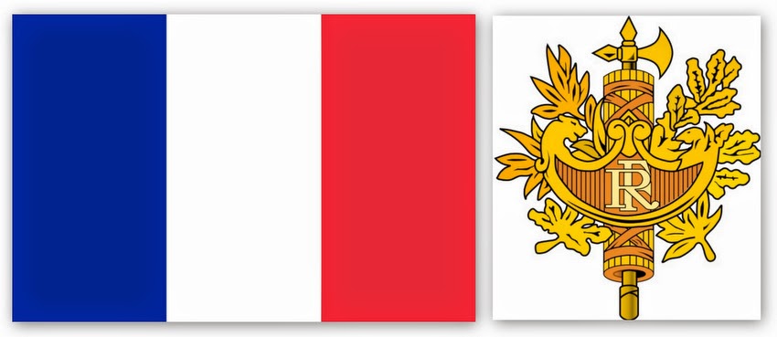 Флаг и герб Франции