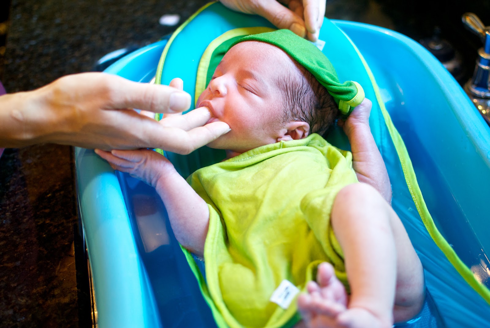 Footed Jammies How To Bathe A Baby (A Picture Tutorial)