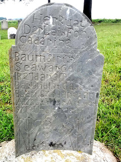 Pennsylvania Dutch slate tombstone