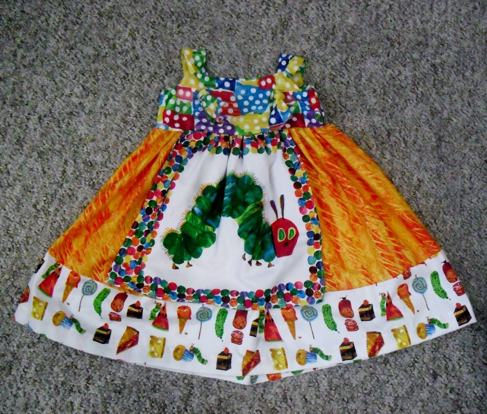 BACK TO SEWING The Very Hungry Caterpillar Apron Dress