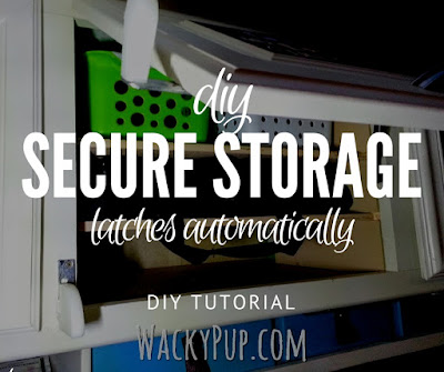 How To Make A Secure Self Latching Cabinet For Computers Or Other Important Things This site is full of great DIY Tutorial by WackyPup Wacky Pup