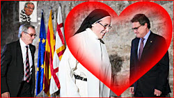 Complicidad entre Artur Mas y la monja Caram, en presencia del nervioso Trias