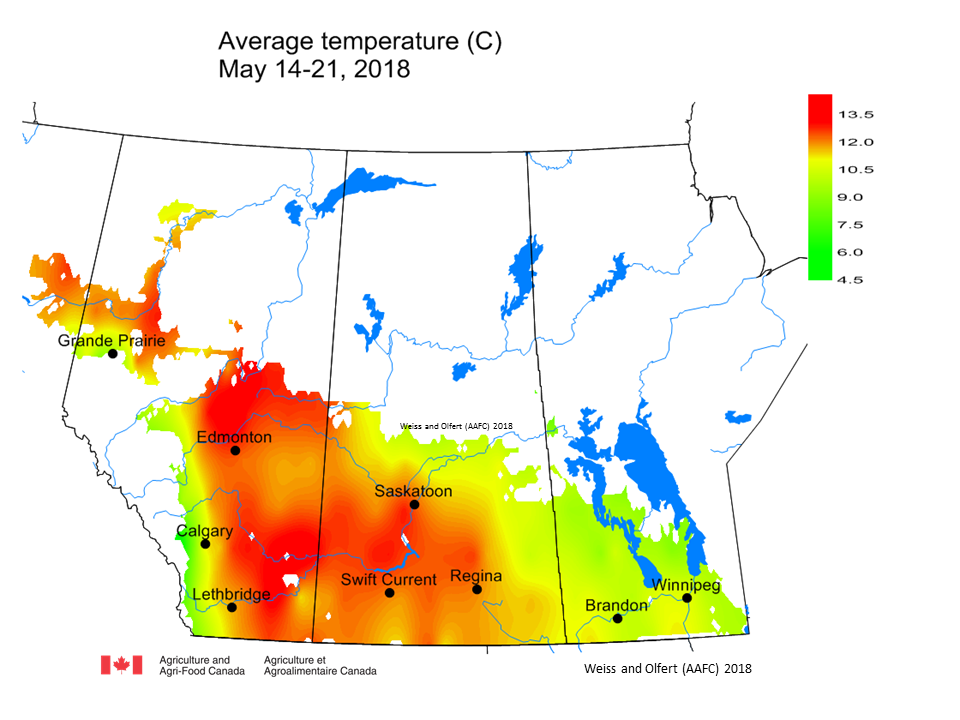 Prairie Pest Monitoring Network Blog Weather synopsis (May 24, 2018