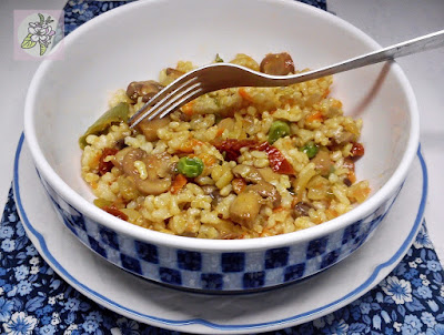 Arroz Intregral Frito con Verduras.