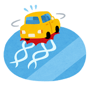 路面凍結のイラスト