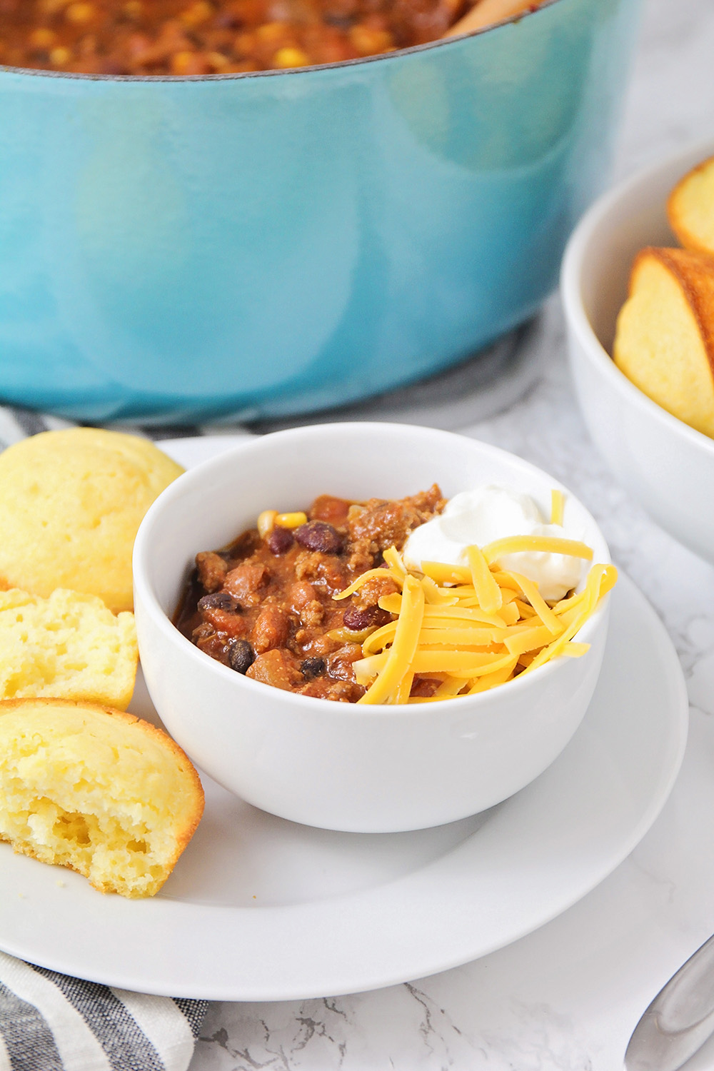 This rich and meaty stovetop chili is so easy to make, and full of delicious flavors!