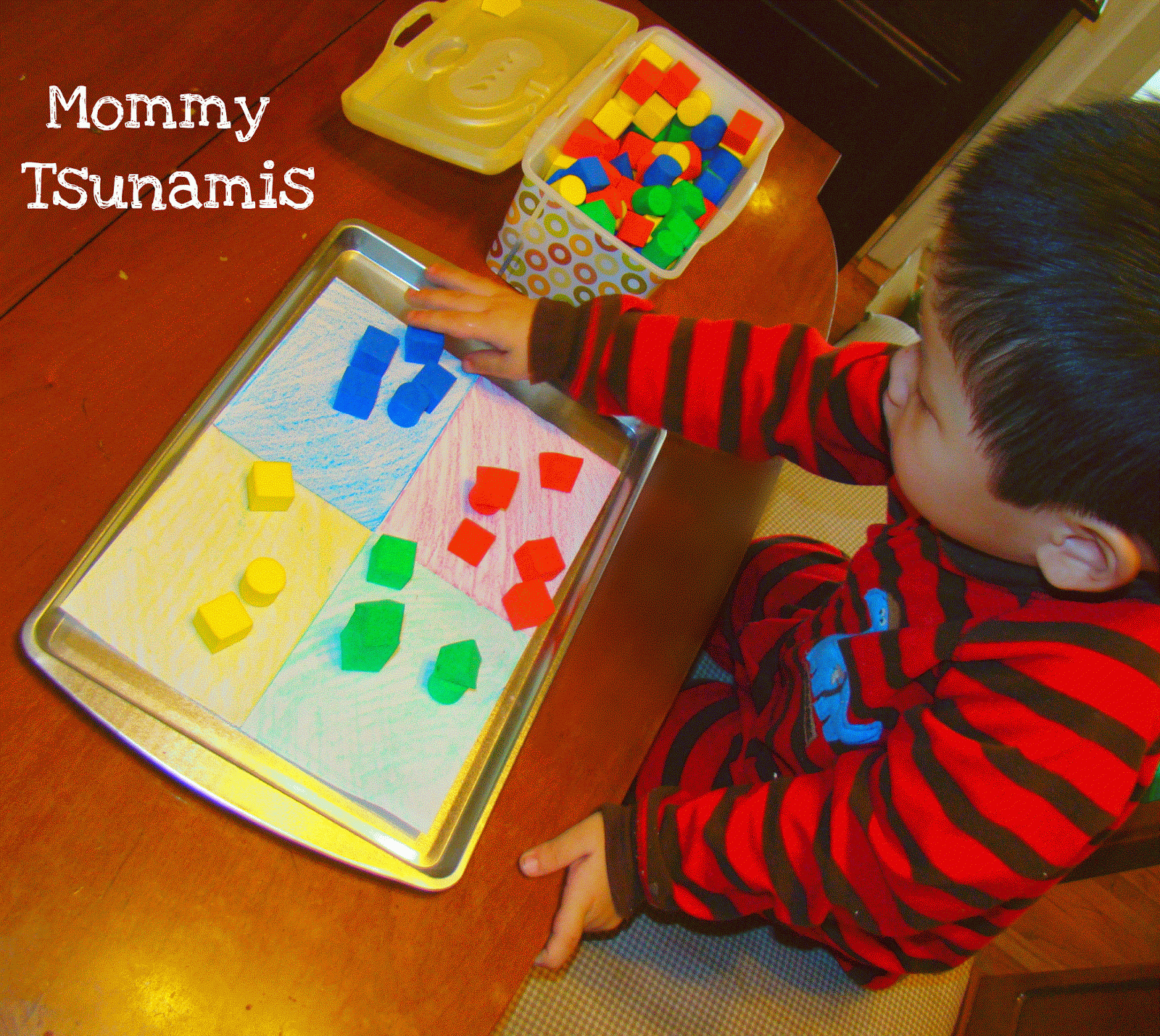 Mommy Tsunamis Cookie Sheet Activities Sorting!