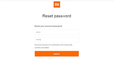 Reset Password - Mi Account 