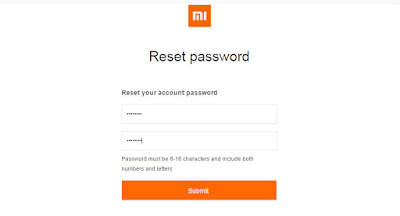 Reset Password - Mi Account 