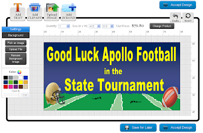 Football Banner Template in the Online Designer