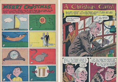 Holi-Day Surprise 55 filler page (Tallarico) and Christmas Carol splash (Fraccio/Tallarico)