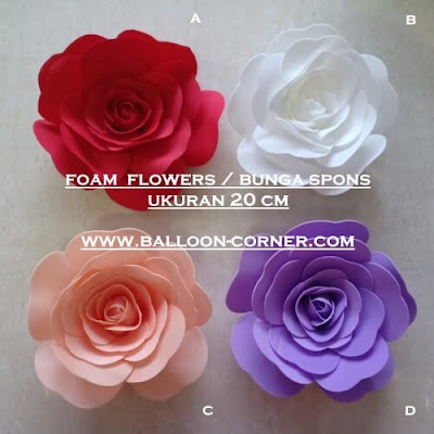 Foam Flowers / Bunga Spons Ukuran 20 Cm