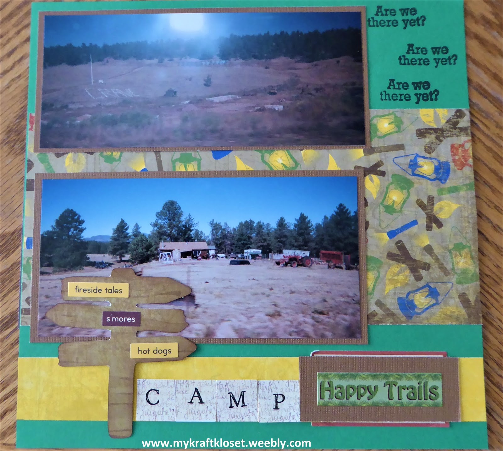 Craft Fantastic Blog: 8x8 Camping Scrapbook Layout