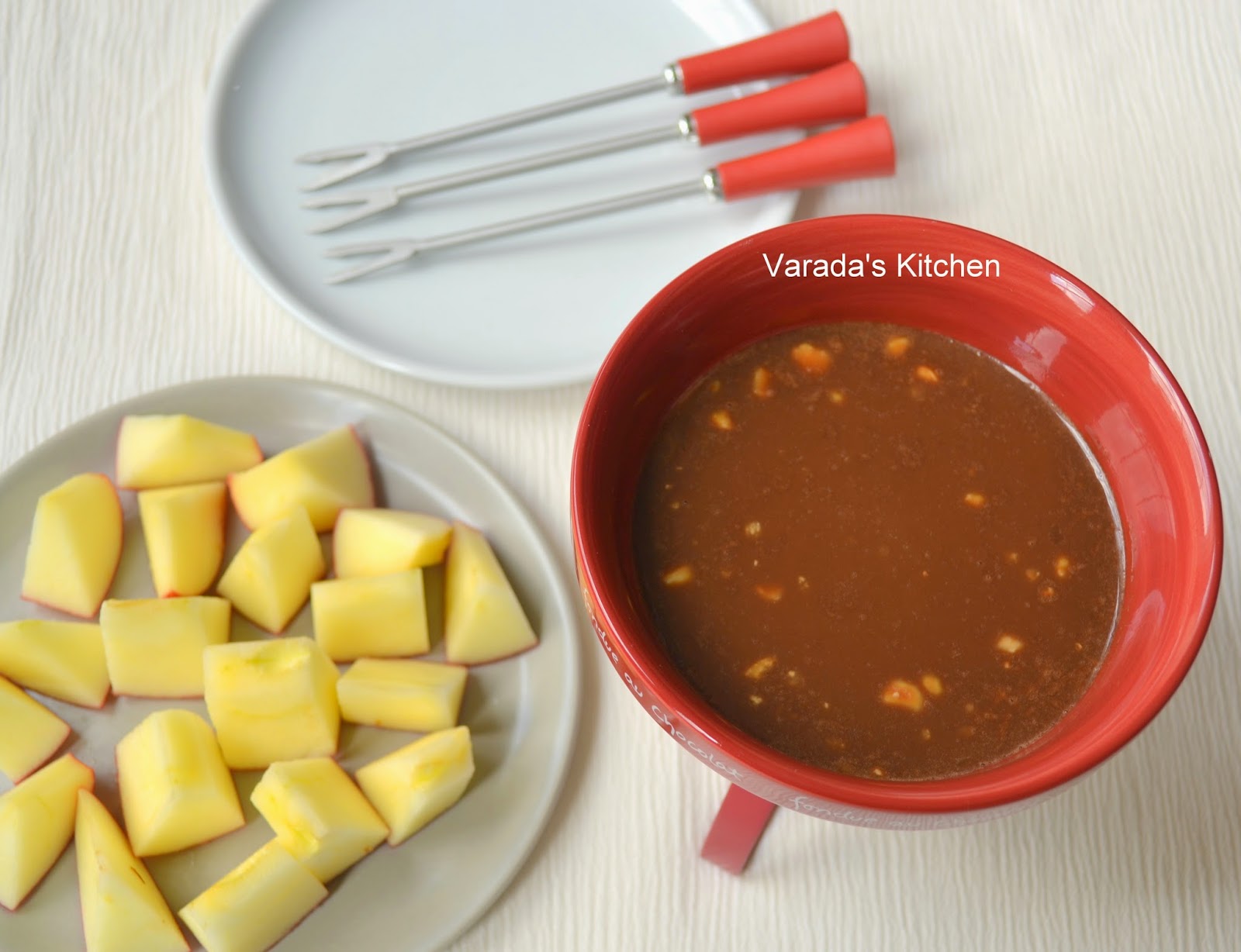 Varada's Kitchen and Garden Toblerone Chocolate Fondue