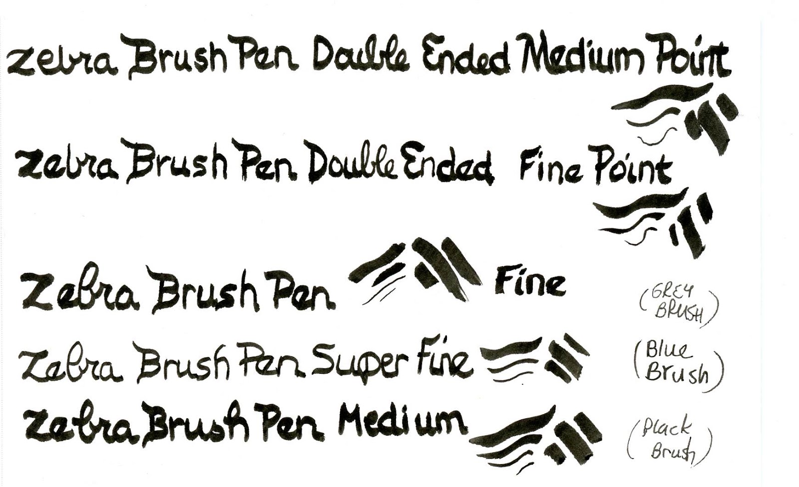 Zebra Pen Zensations Brush Pen, Fine Brush Tip, Black Water