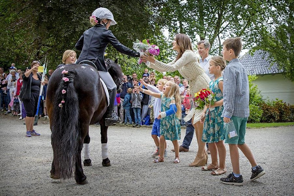 Crown Prince Frederik, Crown Princess Mary, Prince Christian, Princess Isabella, Prince Vincent and Princess Josephine at horse parade