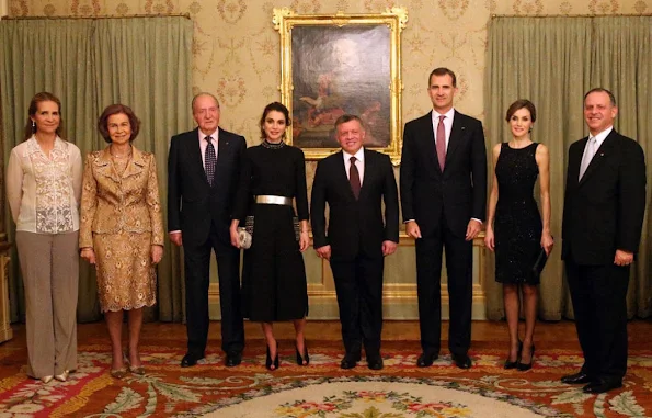 King Felipe VI and Queen Letizia hosted a dinner banquet in in the Palace of El Pardo on Thursday in honour of King Abdullah II of Jordan and Queen Rania