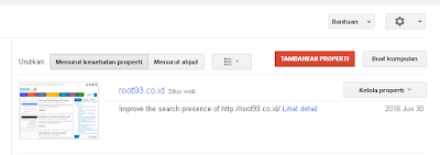 halaman berada google search console