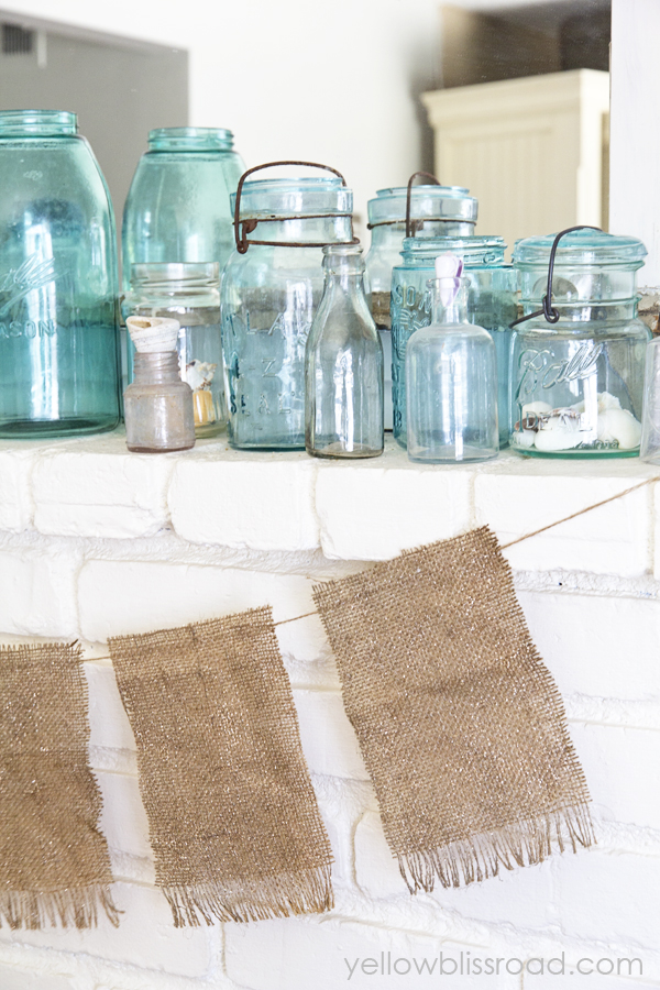 A rustic fall burlap banner with just a hint of sparkle. A perfect balance of rustic and glam!