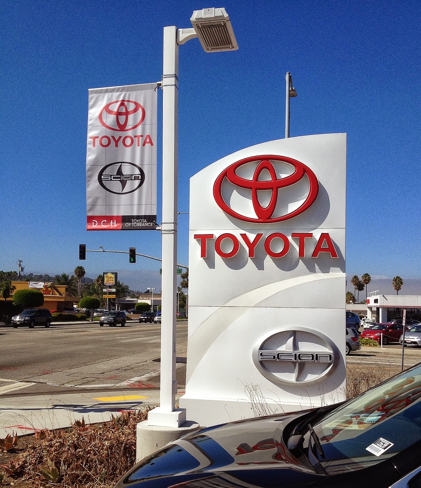 Resources Revealed DCH Toyota of Torrance Lot Pole Banners