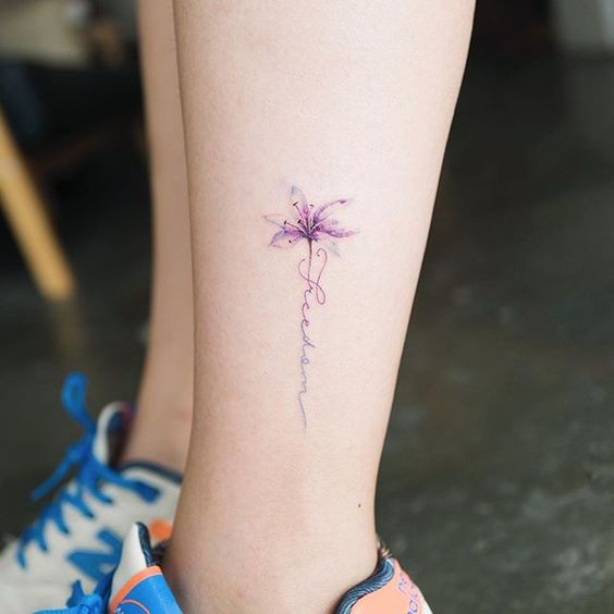 awesome watercolor leg tattoos