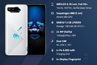 Harga Hp Asus  ROG PHONE 5 Terbaru dan Spesifikasinya