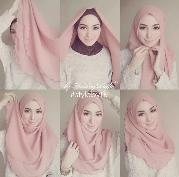 Tutorial Tudung Bawal Ruffle