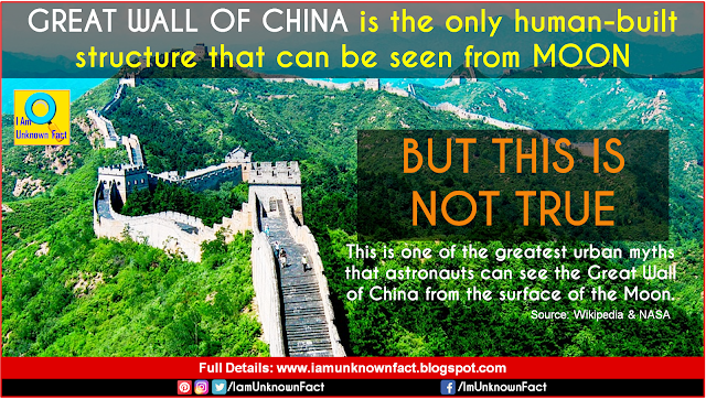 GREAT WALL OF CHINA is the only human-built structure that ...