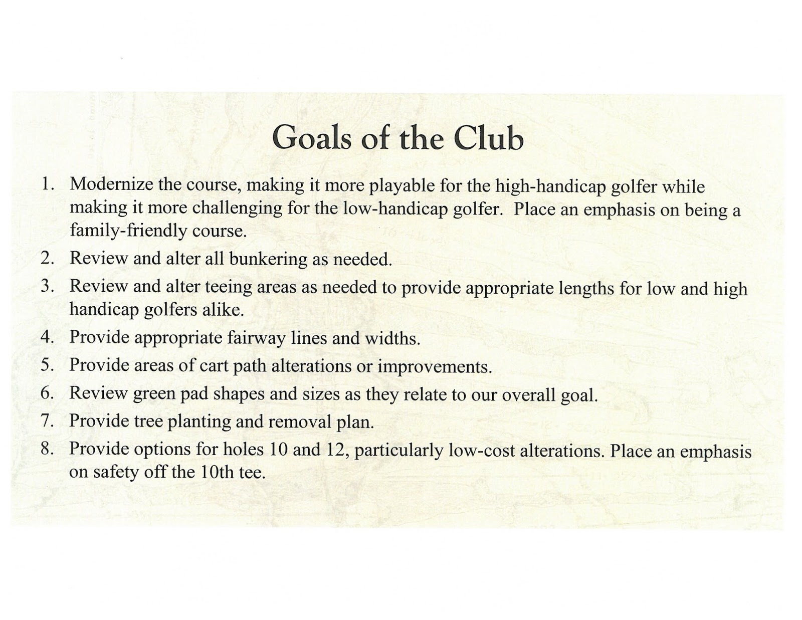 Findlay Country Club Grounds Department Golf course Master Plan Range