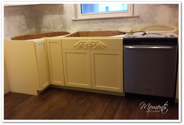 Painted base cabinets