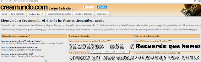 Creamundo descarga de fuentes