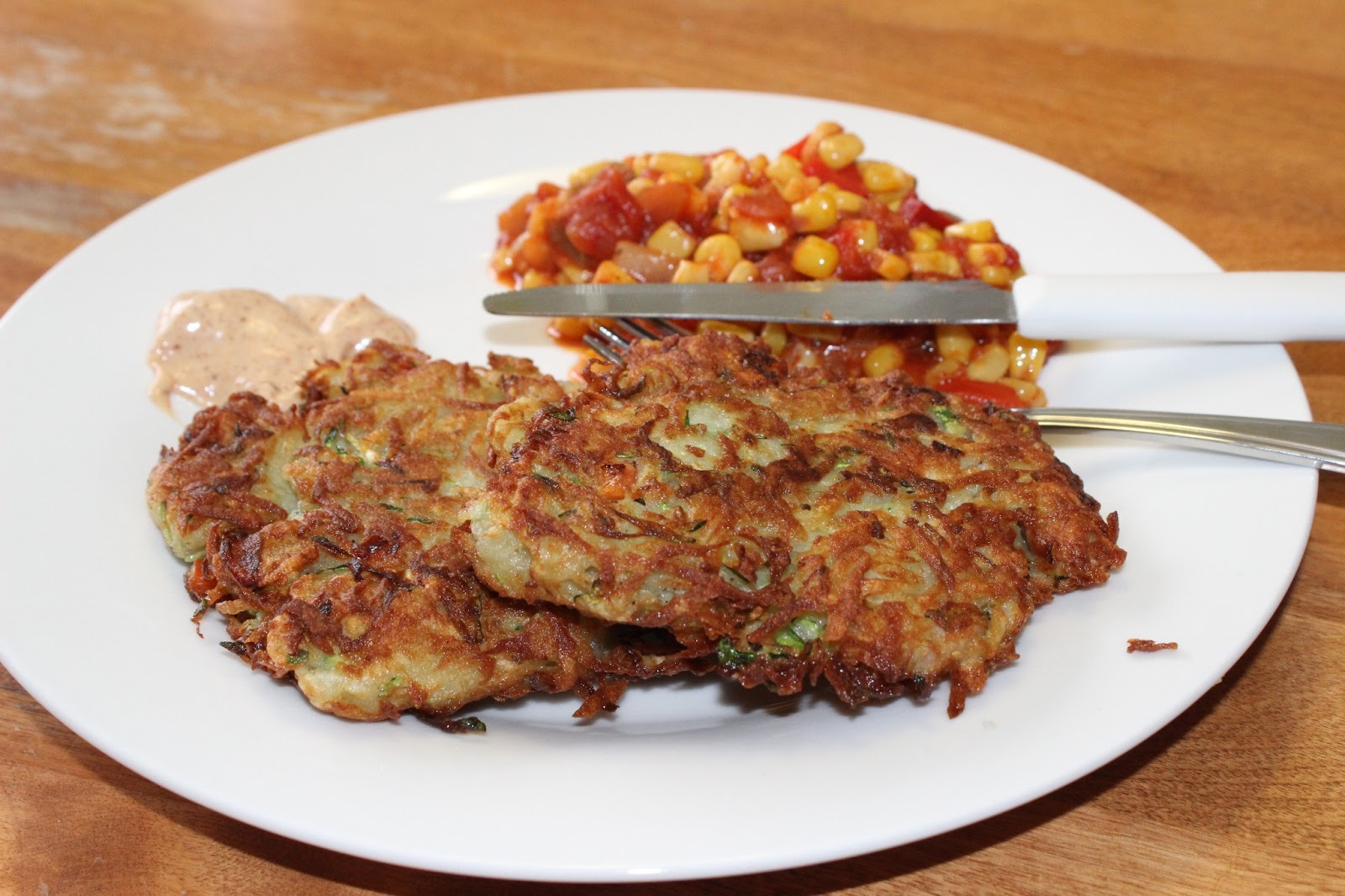 That's My Taste On It Crisp Zucchini Potato Patties