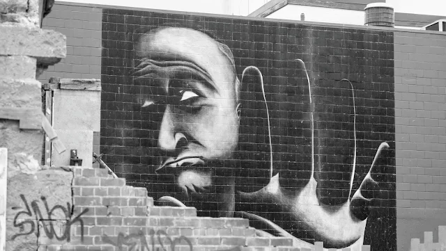 2 Weeks in New Zealand Itinerary for 2nd time visitors: Christchurch Street art in black and white