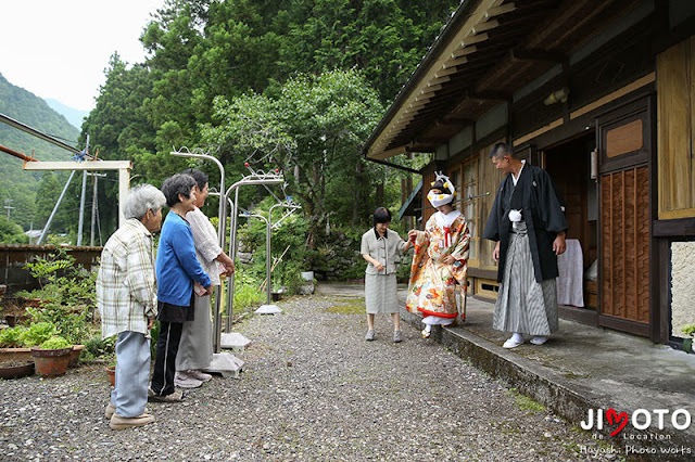 三重県熊野市の実家でのお仕度と挙式撮影