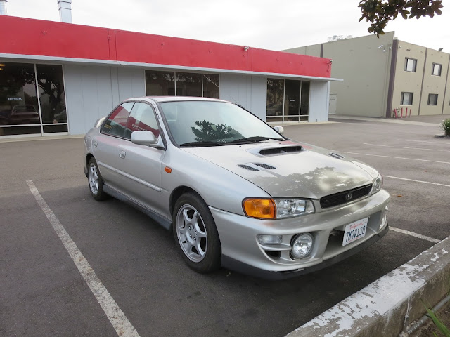 Subaru before paint and body repairs from Almost Everything Auto Body.