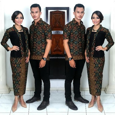30 Model Baju  Kebaya Batik Couple Modern Terbaru 2020