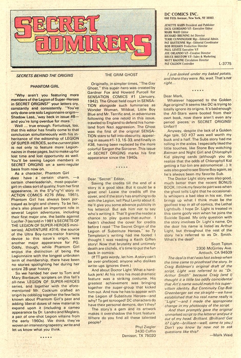 Read online Secret Origins (1986) comic -  Issue #42 - 42